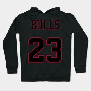 Bulls 23 on front with Jordan 23 on back Hoodie